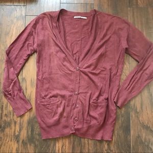 * Rubbish maroon cardigan